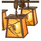 Whispering Pines 28 Inch 4 Light Chandelier