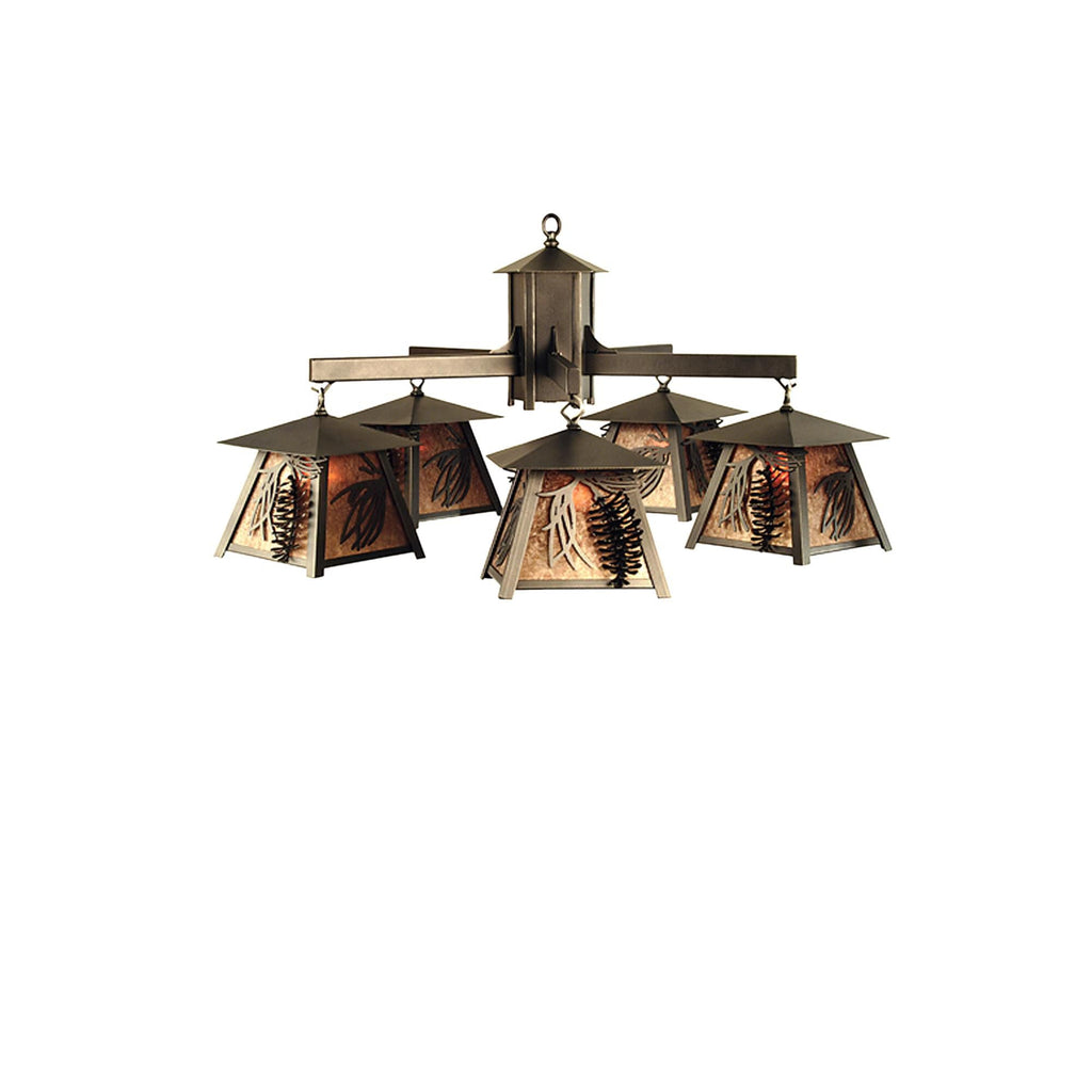 Scotch Pine 40 Inch 5 Light Chandelier