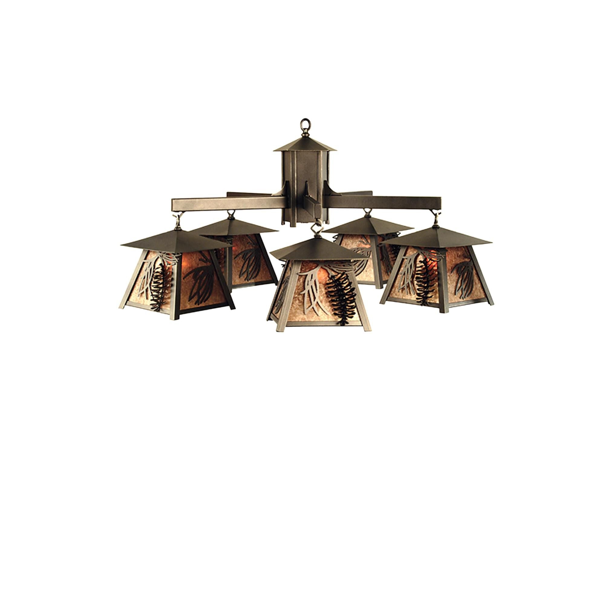 Scotch Pine 40 Inch 5 Light Chandelier