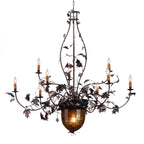 Greenbriar Oak 63 Inch 9 Light Chandelier