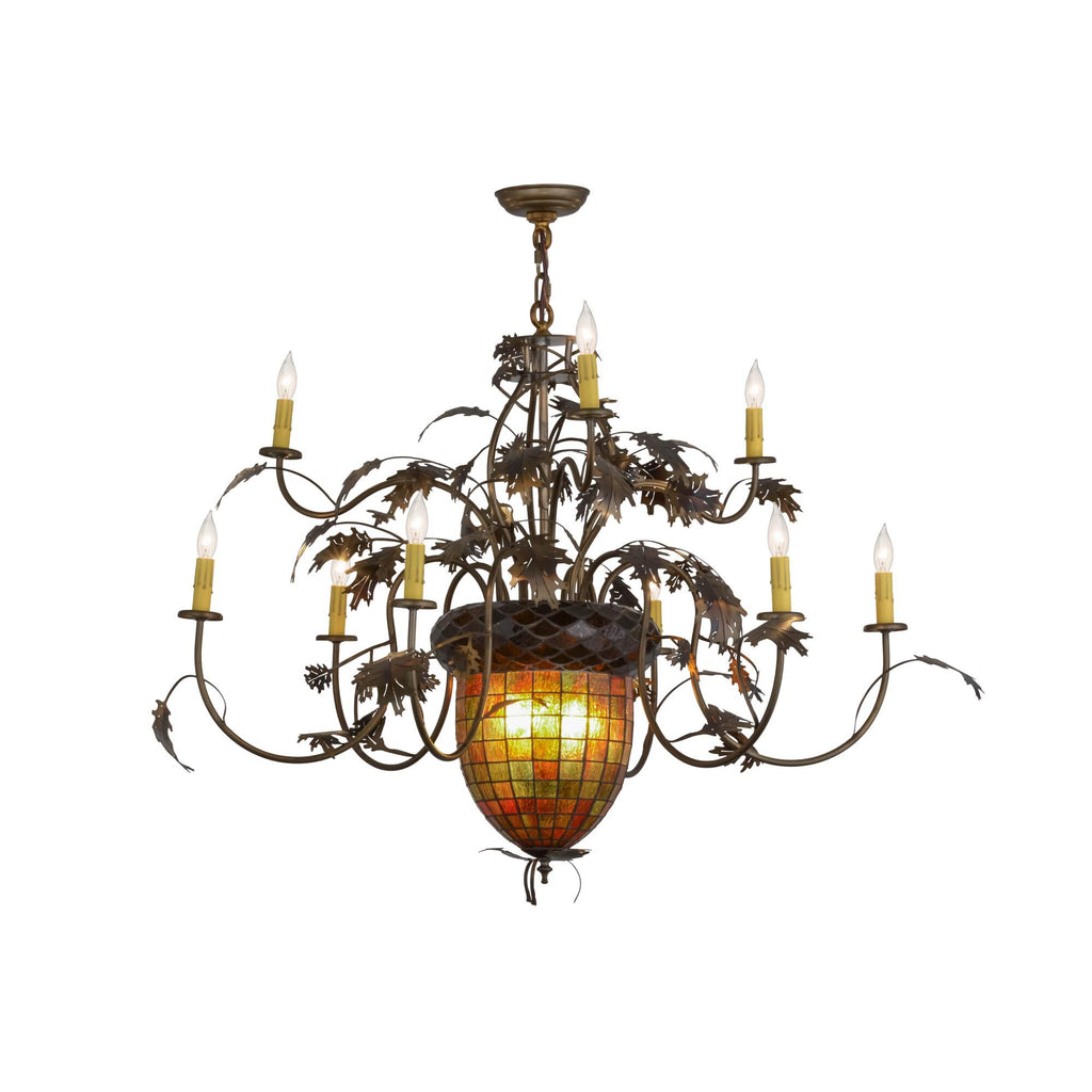 Greenbriar Oak 39 Inch 2 Light Chandelier