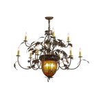 Greenbriar Oak 39 Inch 2 Light Chandelier