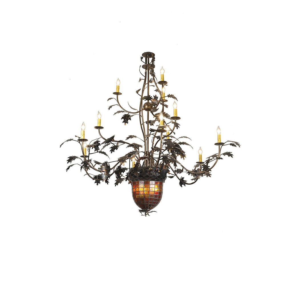 Greenbriar Oak 63 Inch 12 Light Chandelier