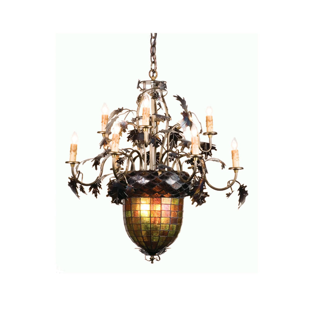 Greenbriar Oak 34 Inch 2 Light Chandelier
