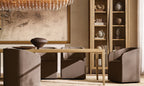 Chiara Smoke Glass Tiered Rectangular Chandelier 74"