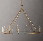 19TH C. ENGLISH OPENWORK ROUND CHANDELIER 72"