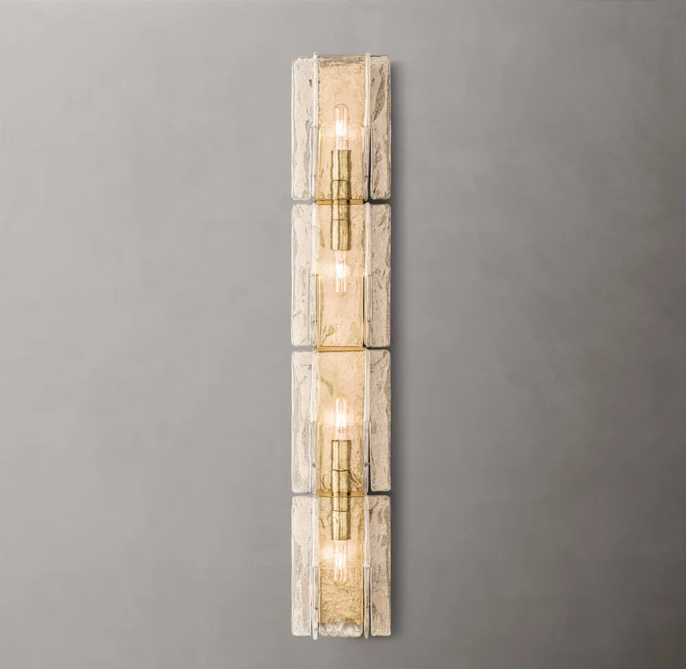 Lattice Clear Glass Grand Sconce