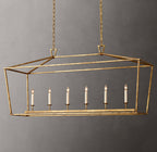 19th C. English Openwork Rectangular Chandelier 54"