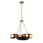Hopper 9-Light Chandelier in Vintage Brass/Black Brass 32L x 32W x 25H