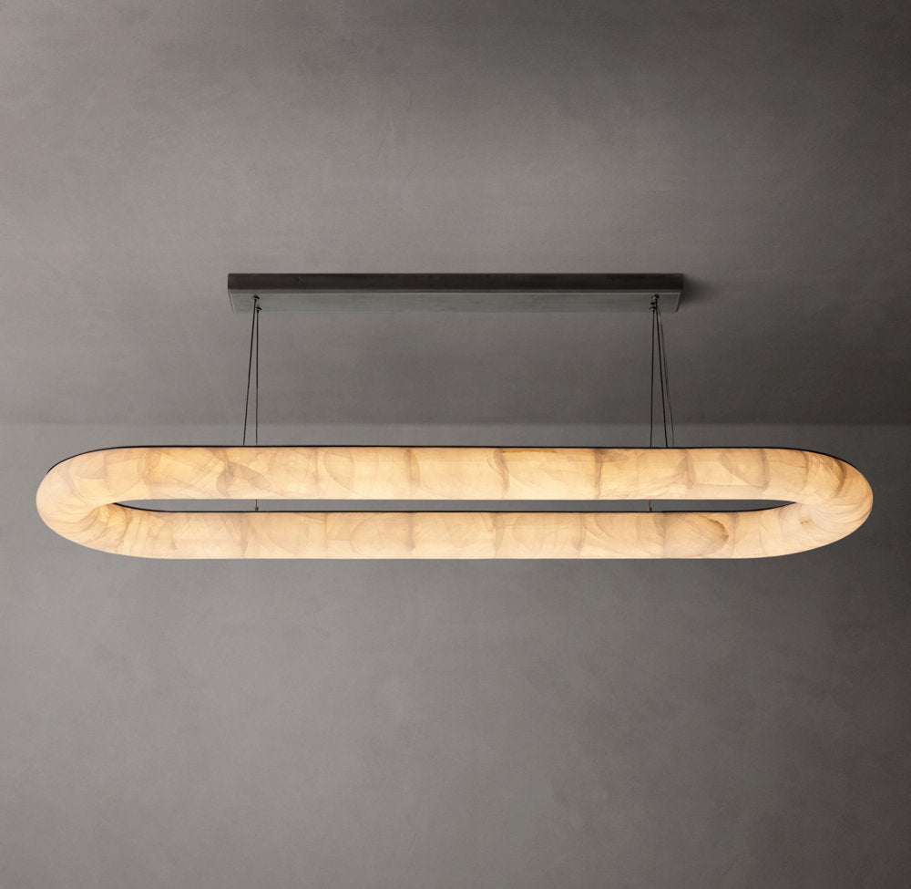 Rivage Lisse Oval Chandelier 74"