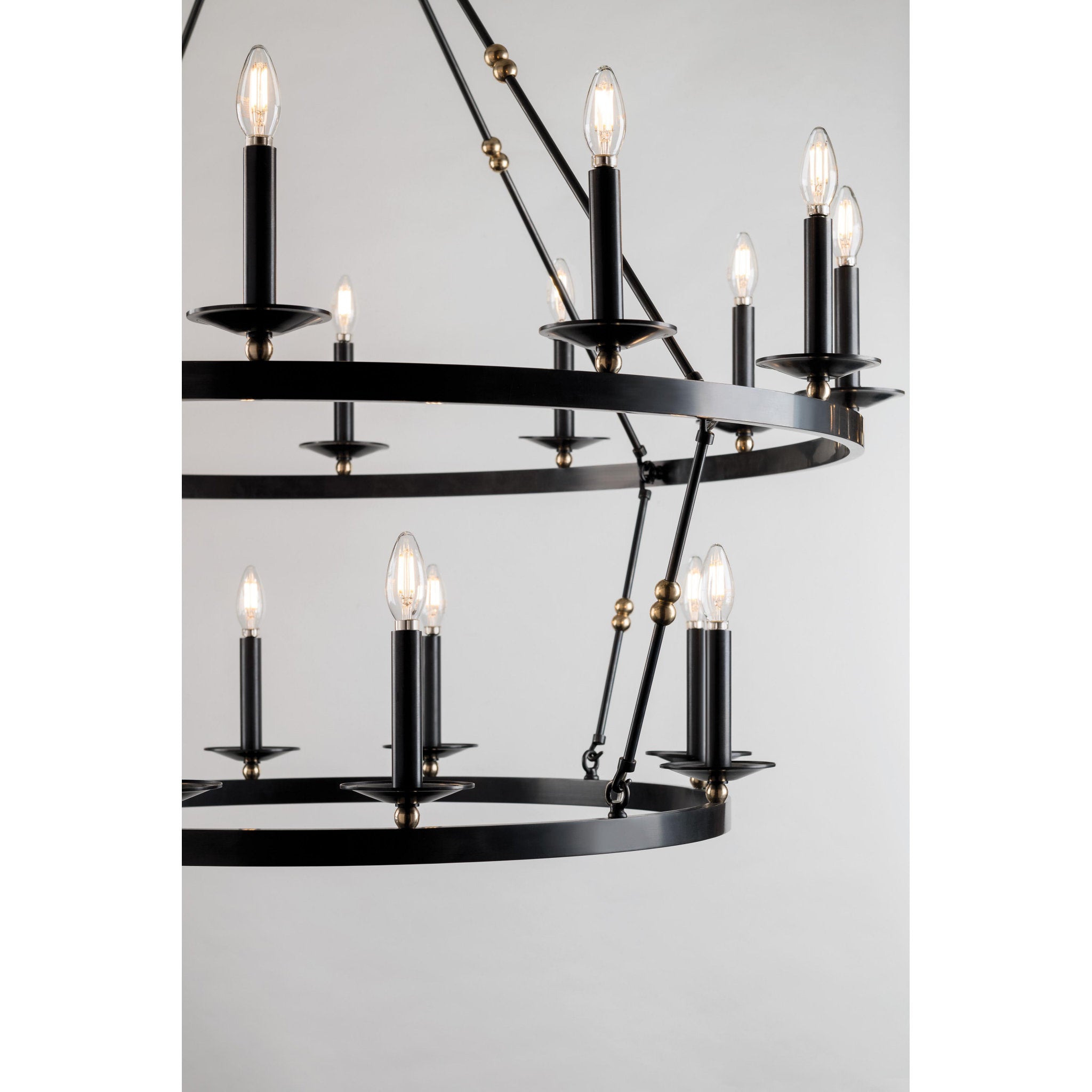Allendale 28-Light Chandelier in Aged Old Bronze 58L x 58W x 40.75H