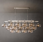 Cabrette Clear Glass Linear Chandelier 72"