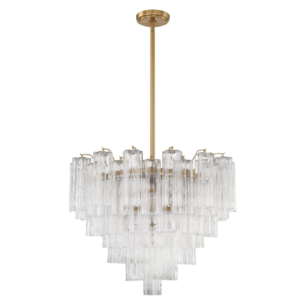 Addis 26.75'' Aged Brass Chandelier Clear 26.75"W x 21.5"H x 26.75"D