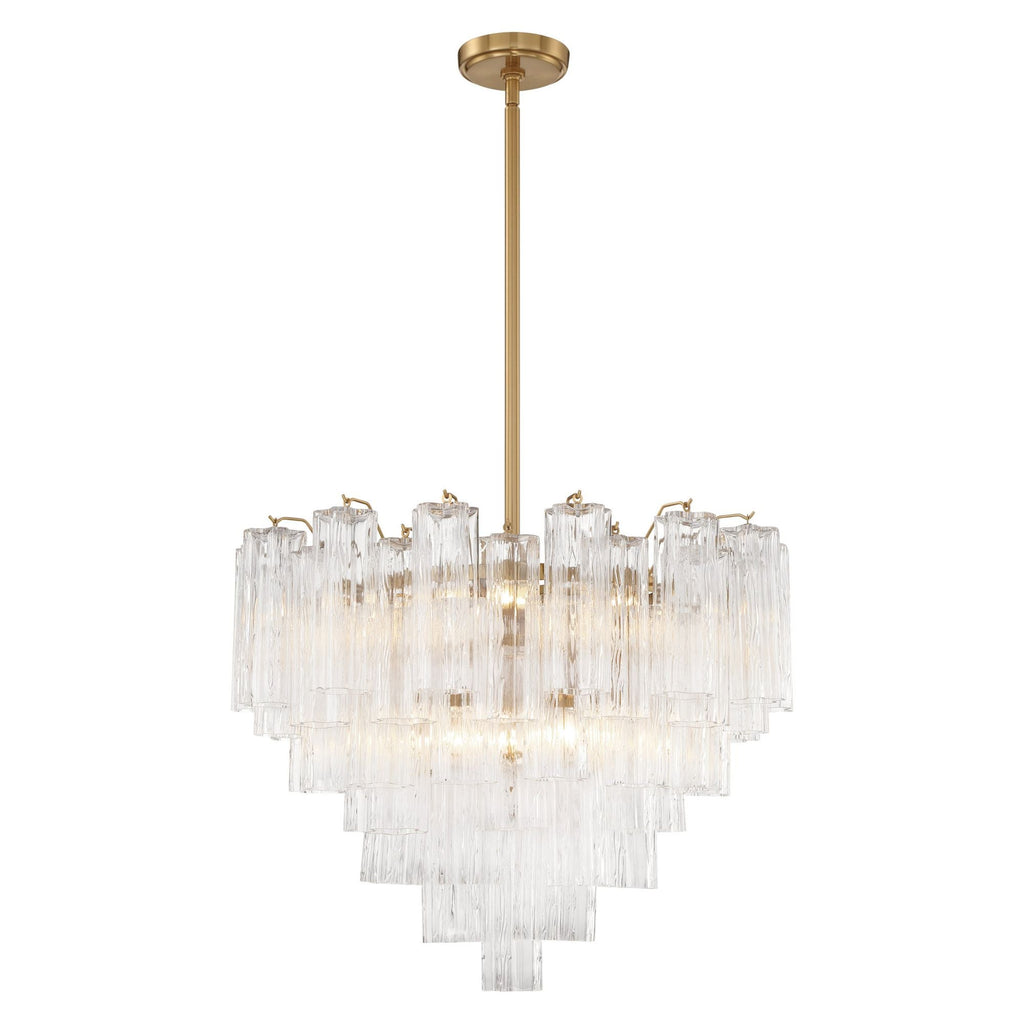 Addis 26.75'' Aged Brass Chandelier Clear 26.75"W x 21.5"H x 26.75"D