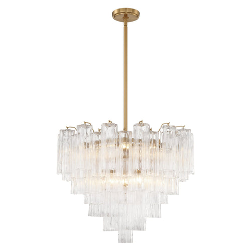 Addis 26.75'' Aged Brass Chandelier Clear 26.75"W x 21.5"H x 26.75"D
