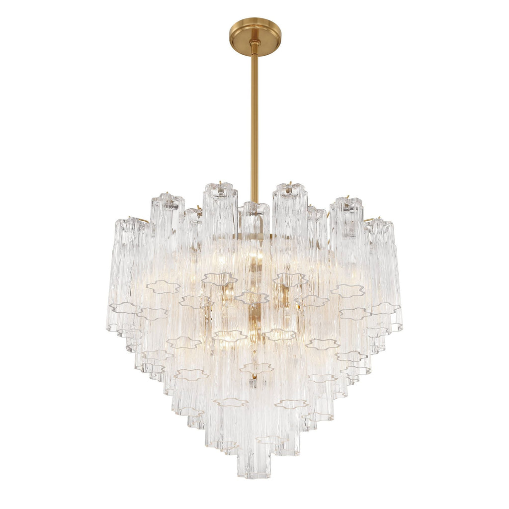 Addis 26.75'' Aged Brass Chandelier Clear 26.75"W x 21.5"H x 26.75"D