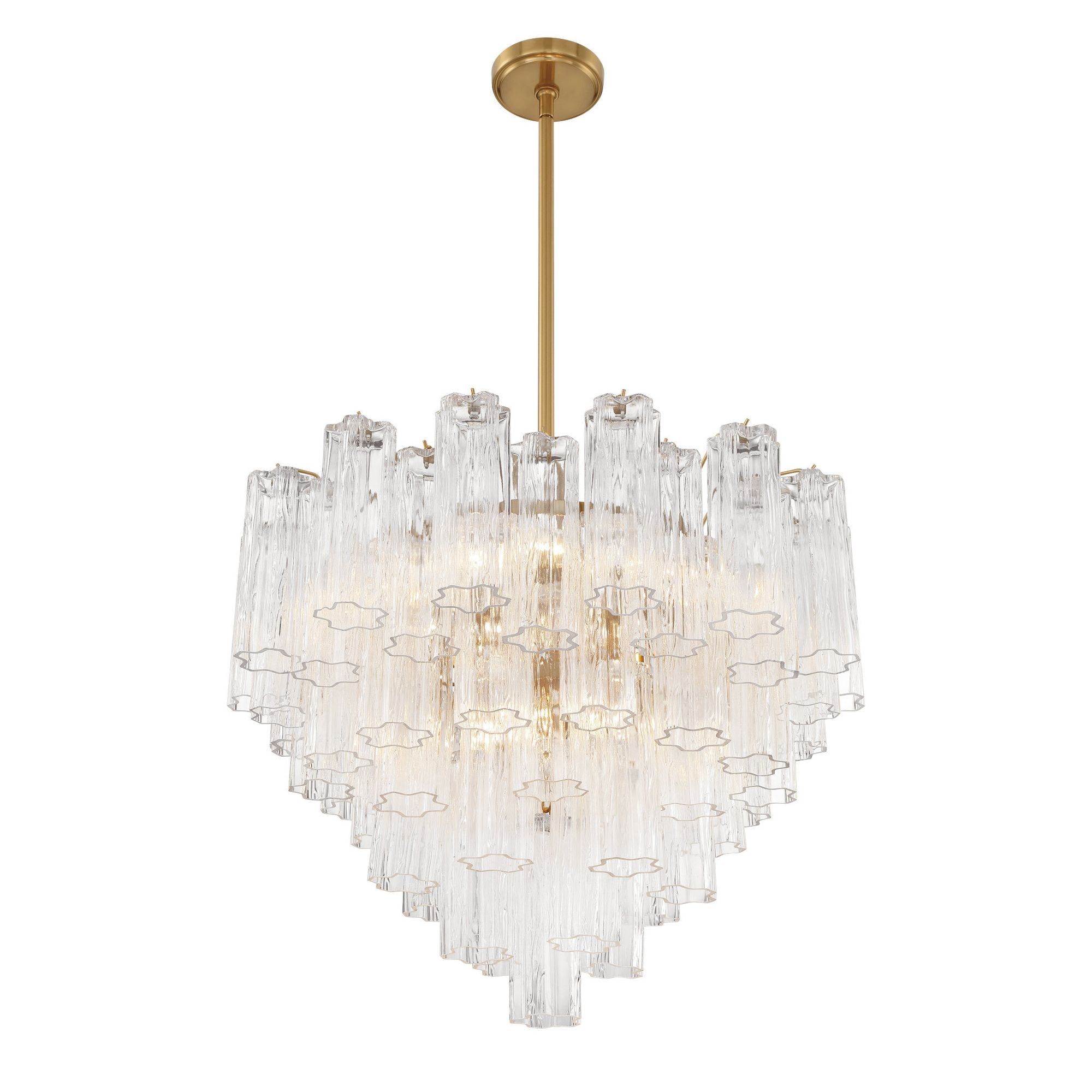 Addis 26.75'' Aged Brass Chandelier Clear 26.75"W x 21.5"H x 26.75"D