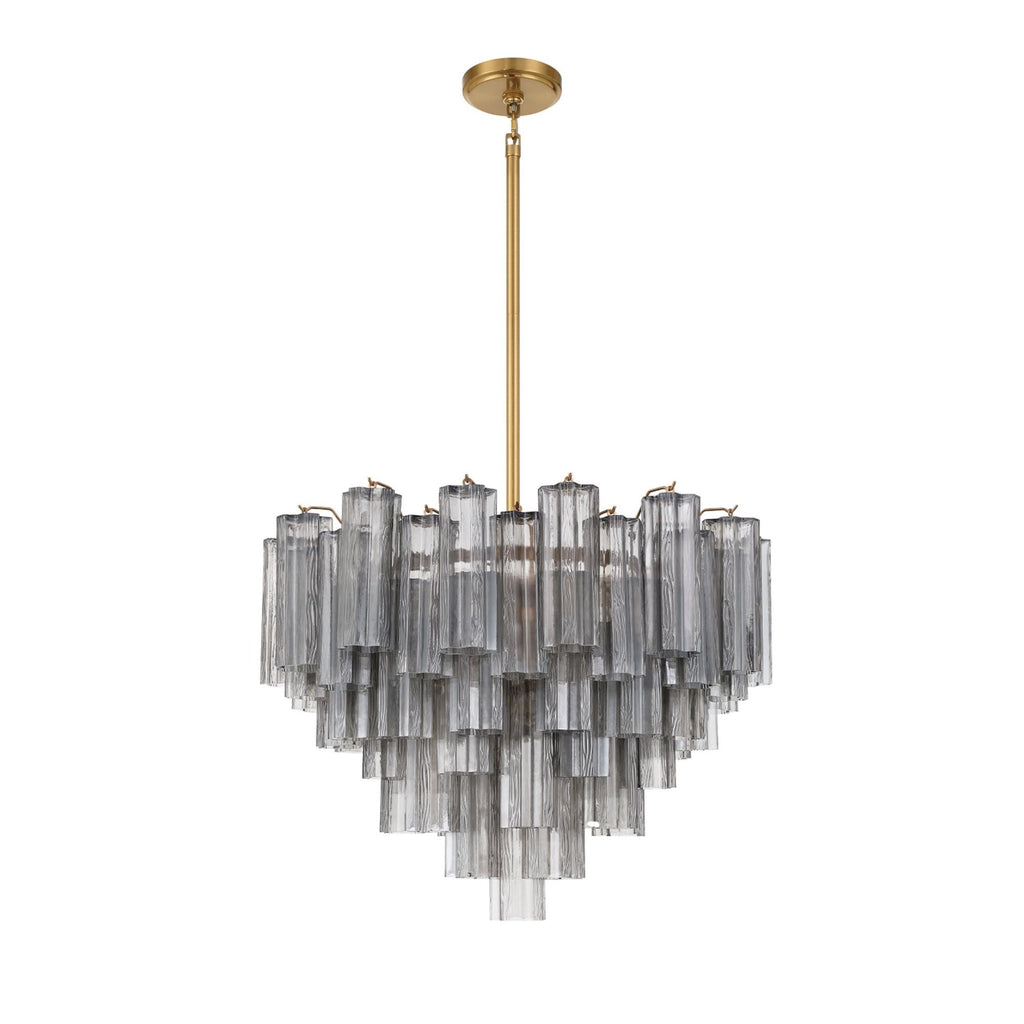 Addis 26.75'' Aged Brass Chandelier Gray 26.75"W x 21.5"H x 26.75"D