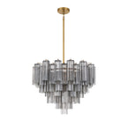 Addis 26.75'' Aged Brass Chandelier Gray 26.75"W x 21.5"H x 26.75"D