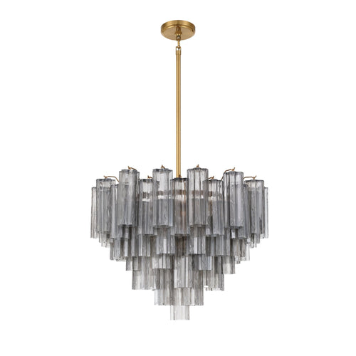 Addis 26.75'' Aged Brass Chandelier Gray 26.75"W x 21.5"H x 26.75"D
