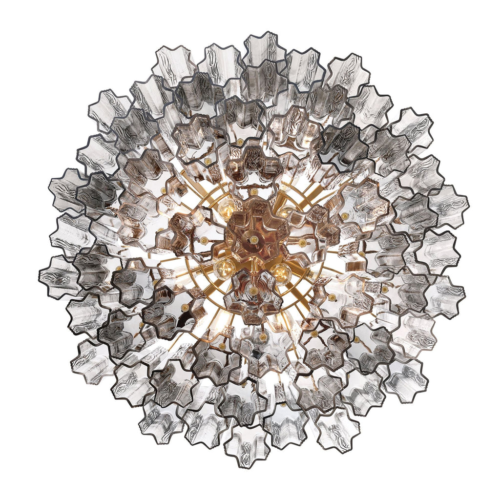 Addis 26.75'' Aged Brass Chandelier Gray 26.75"W x 21.5"H x 26.75"D