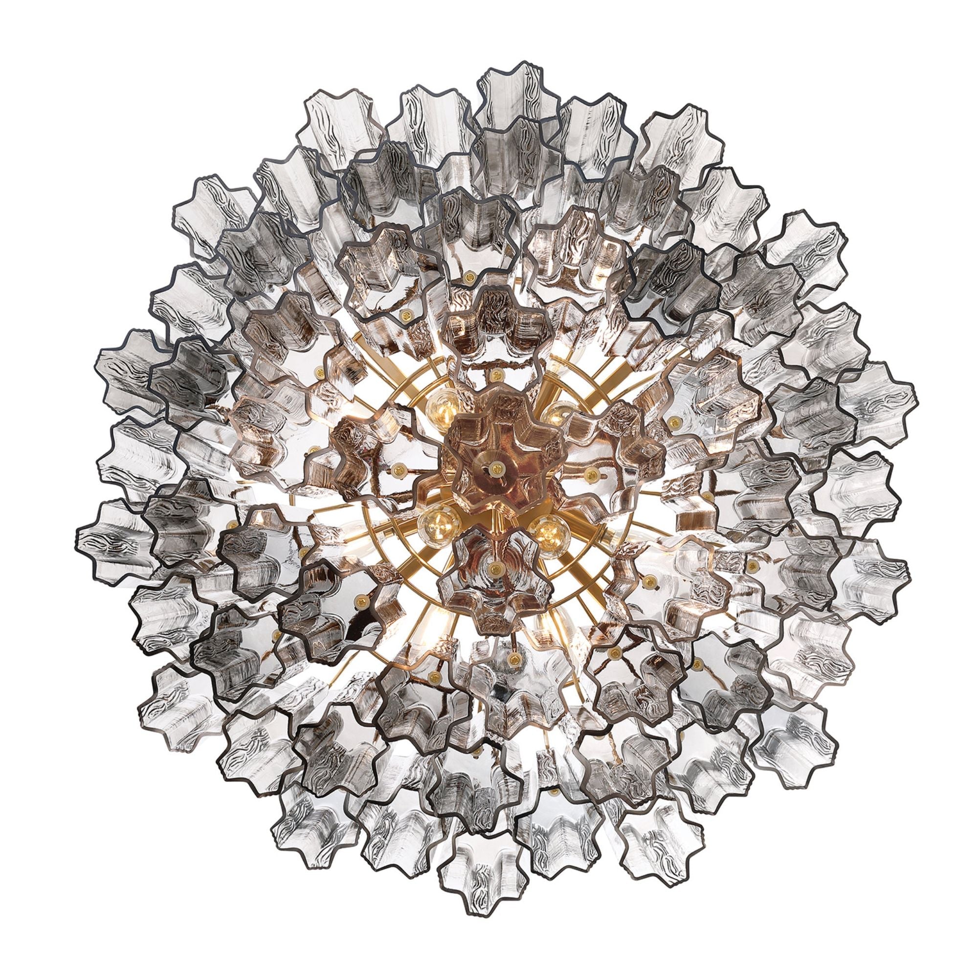 Addis 26.75'' Aged Brass Chandelier Gray 26.75"W x 21.5"H x 26.75"D