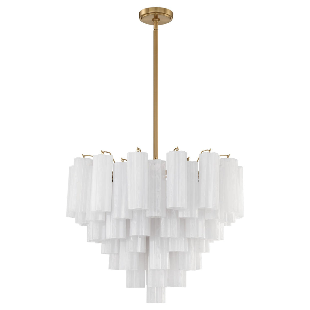 Addis 26.75'' Aged Brass Chandelier White 26.75"W x 21.5"H x 26.75"D