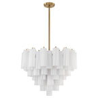 Addis 26.75'' Aged Brass Chandelier White 26.75"W x 21.5"H x 26.75"D