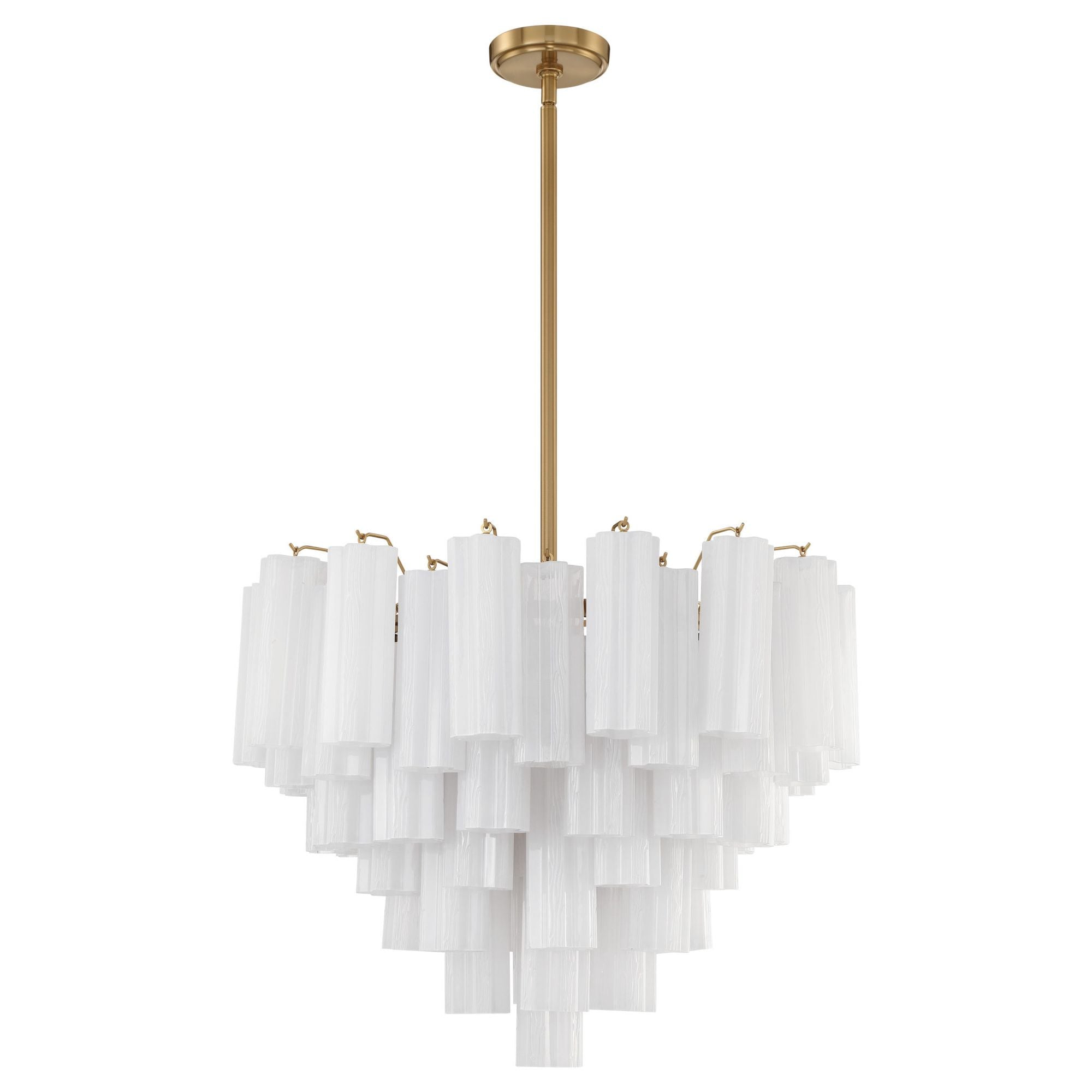 Addis 26.75'' Aged Brass Chandelier White 26.75"W x 21.5"H x 26.75"D