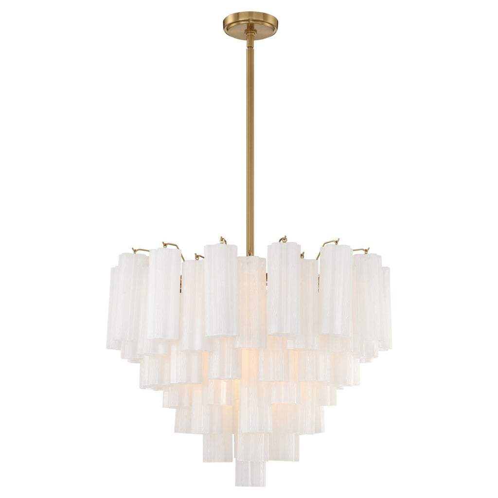 Addis 26.75'' Aged Brass Chandelier White 26.75"W x 21.5"H x 26.75"D