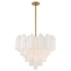 Addis 26.75'' Aged Brass Chandelier White 26.75"W x 21.5"H x 26.75"D