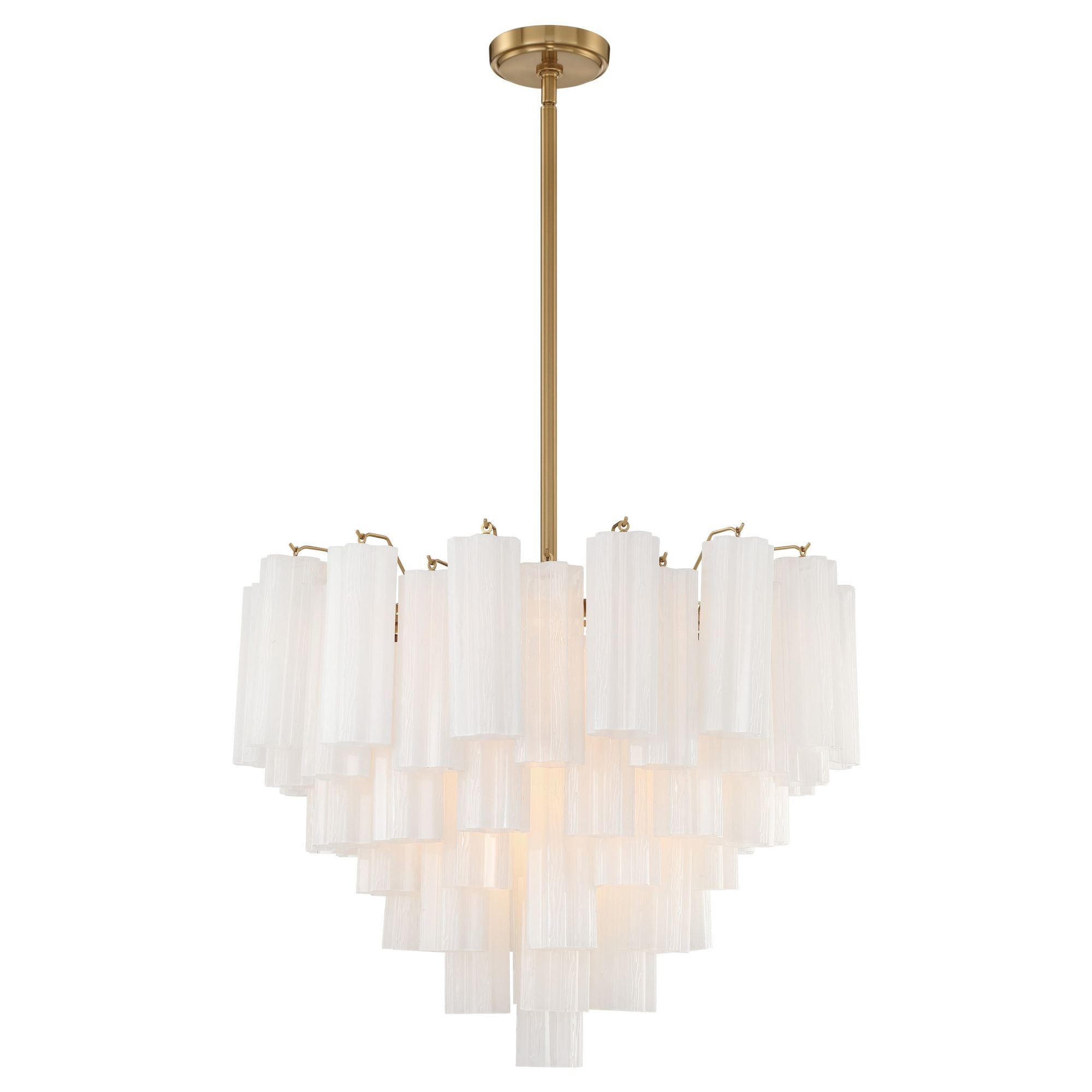 Addis 26.75'' Aged Brass Chandelier White 26.75"W x 21.5"H x 26.75"D