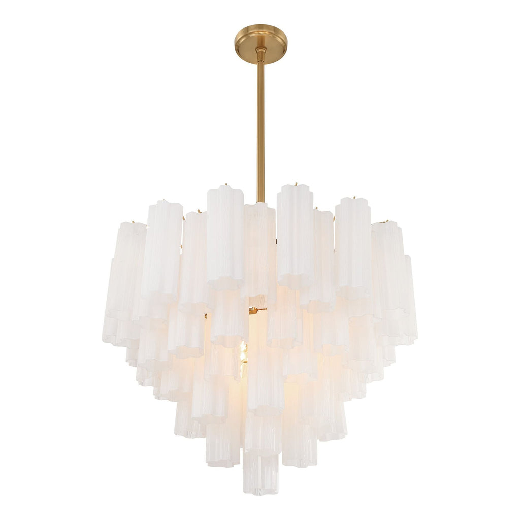 Addis 26.75'' Aged Brass Chandelier White 26.75"W x 21.5"H x 26.75"D