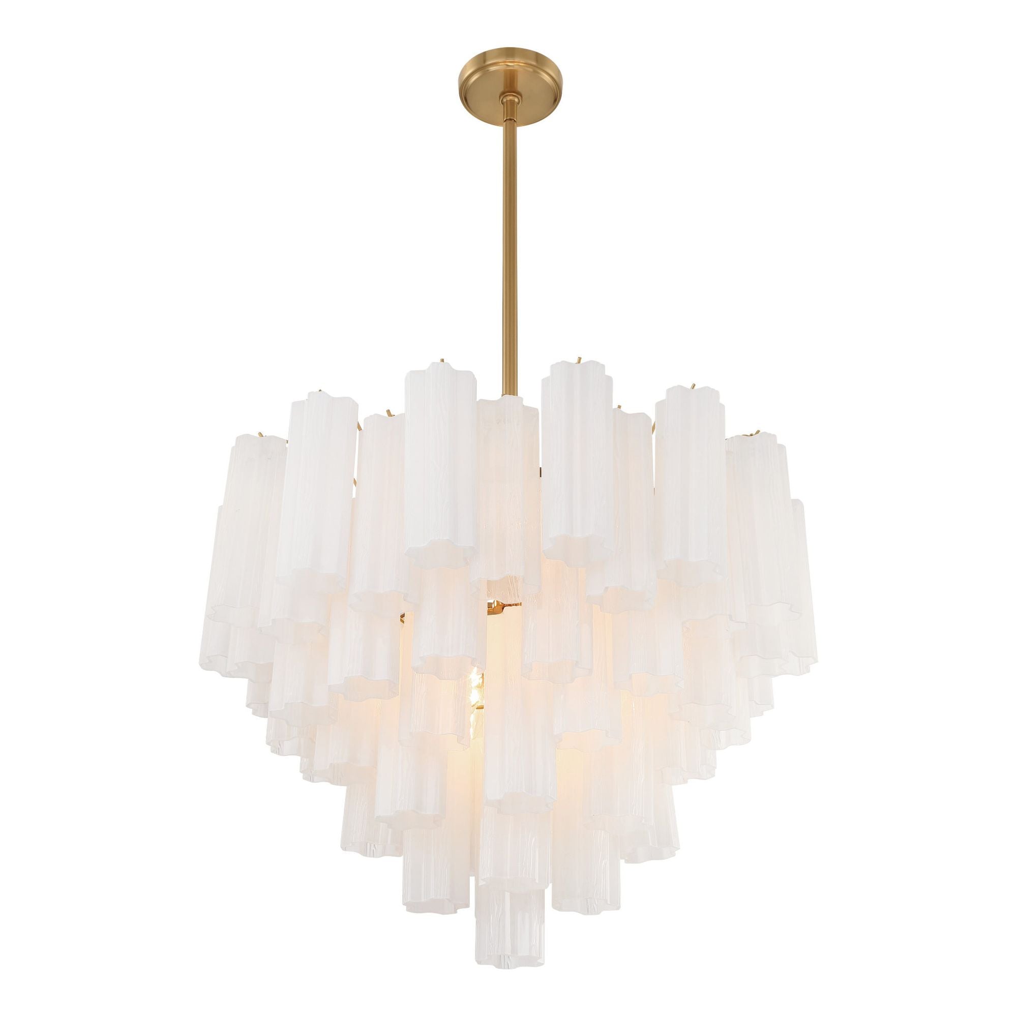 Addis 26.75'' Aged Brass Chandelier White 26.75"W x 21.5"H x 26.75"D