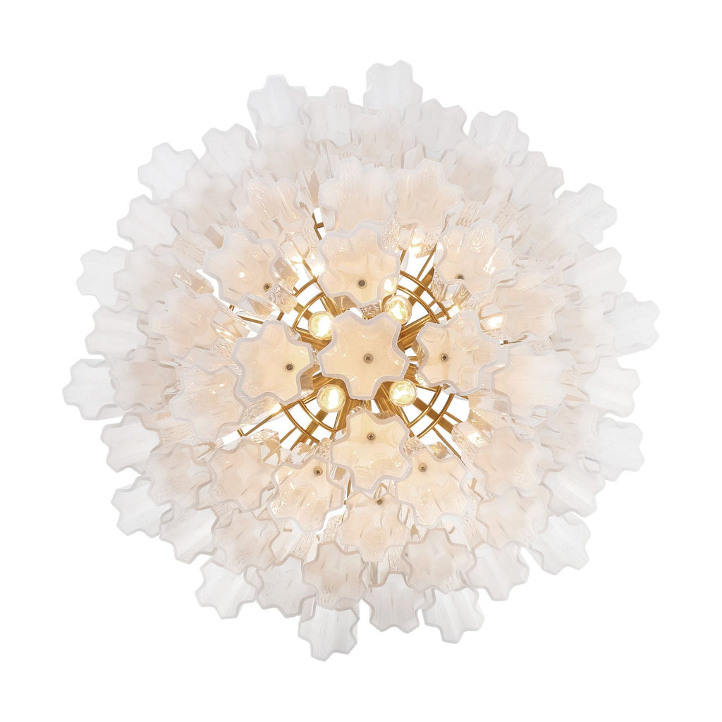 Addis 26.75'' Aged Brass Chandelier White 26.75"W x 21.5"H x 26.75"D
