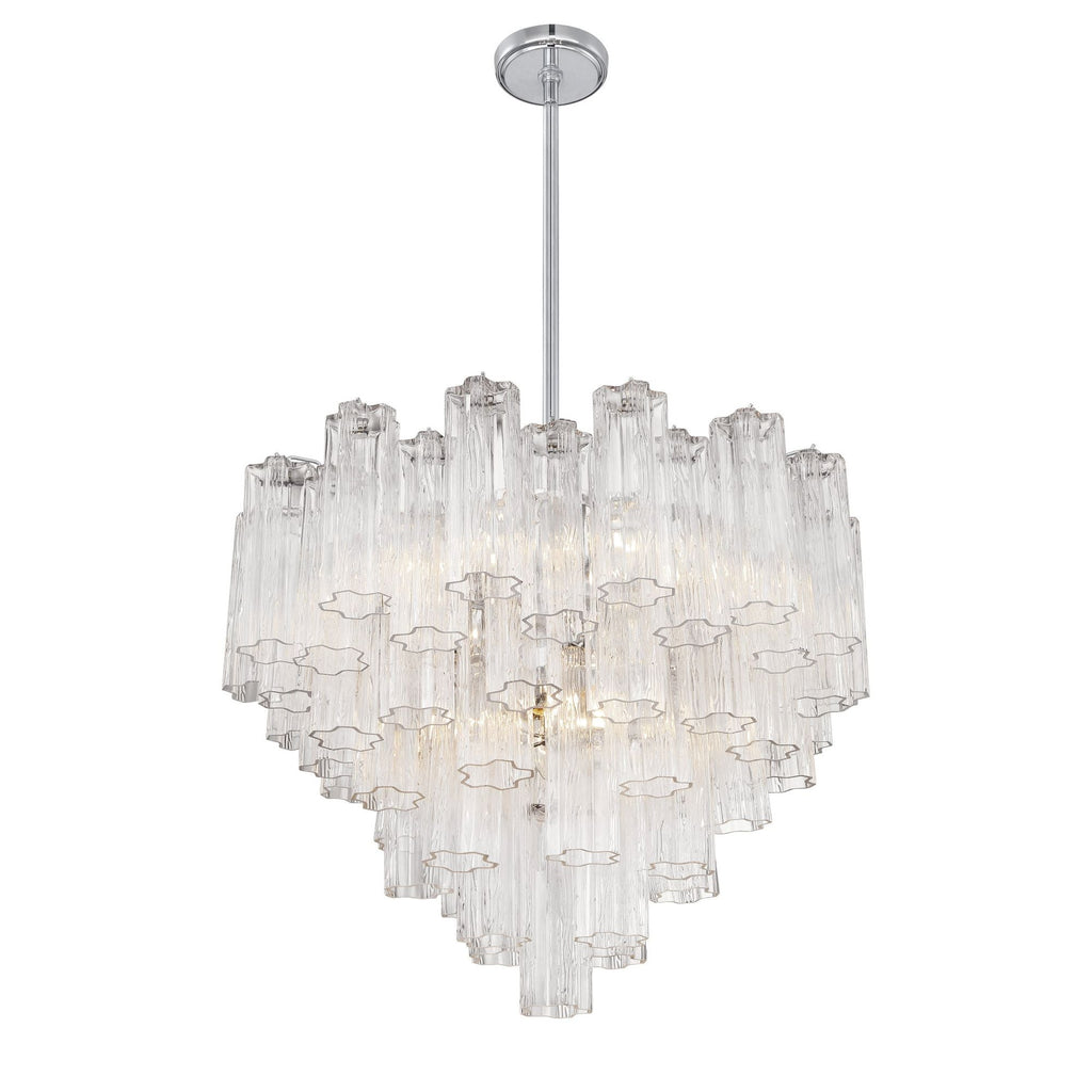Addis 26.75'' Polished Chrome Chandelier Clear 26.75"W x 21.5"H x 26.75"D