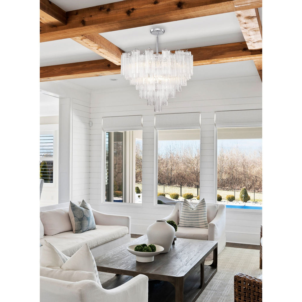 Addis 26.75'' Polished Chrome Chandelier Clear 26.75"W x 21.5"H x 26.75"D