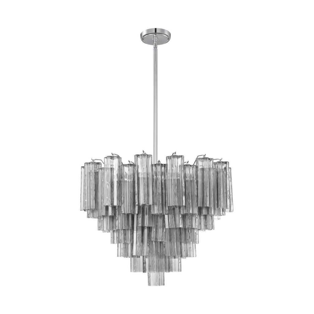 Addis 26.75'' Polished Chrome Chandelier Gray 26.75"W x 21.5"H x 26.75"D