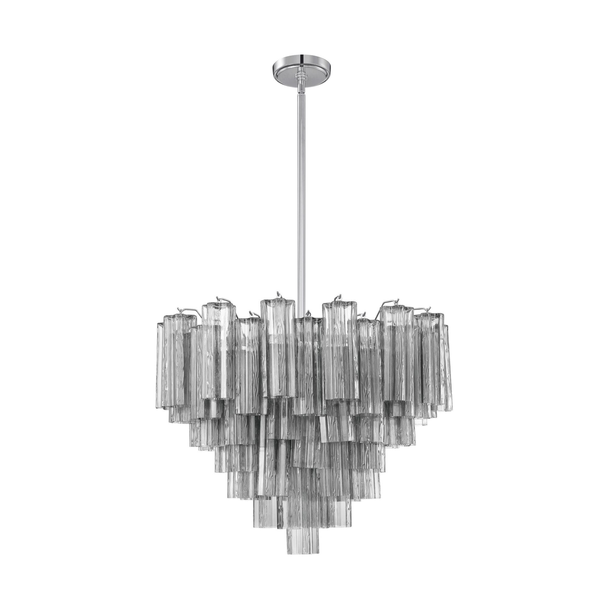 Addis 26.75'' Polished Chrome Chandelier Gray 26.75"W x 21.5"H x 26.75"D