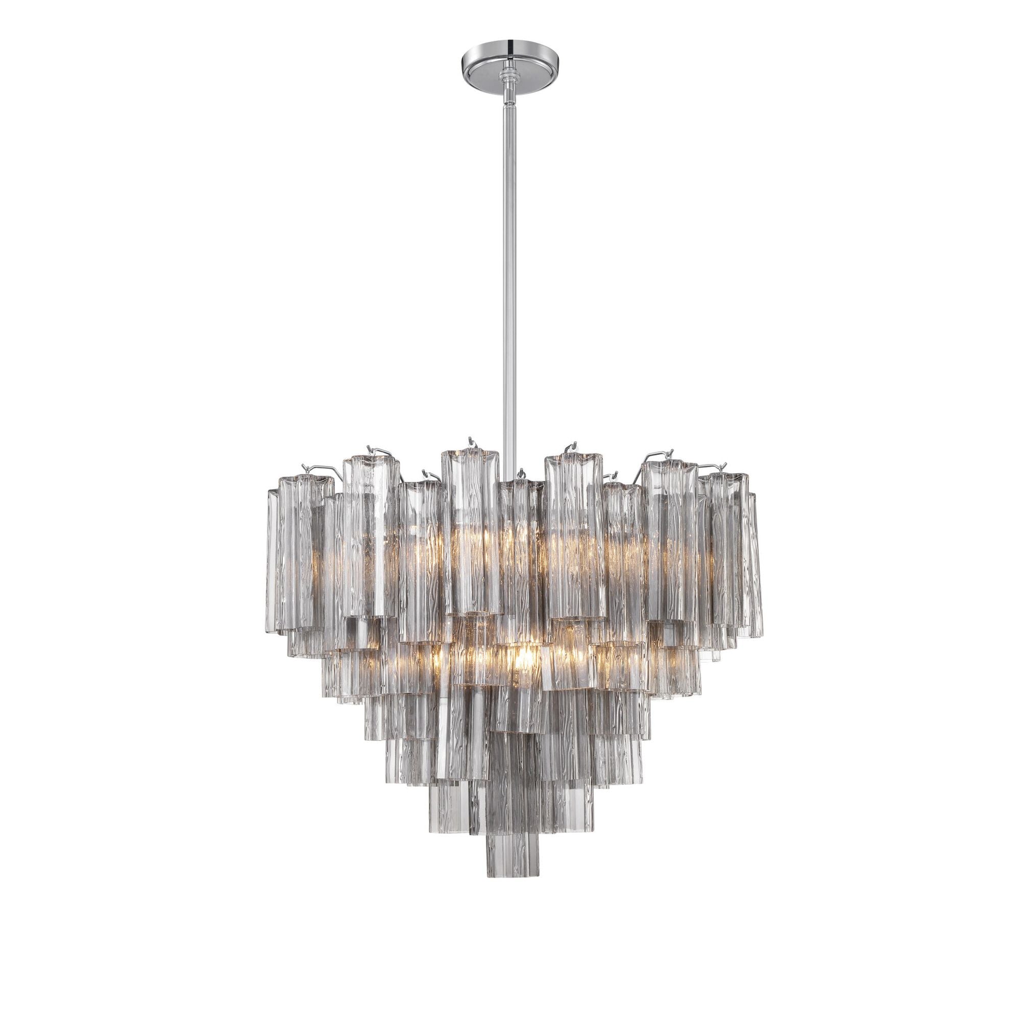 Addis 26.75'' Polished Chrome Chandelier Gray 26.75"W x 21.5"H x 26.75"D