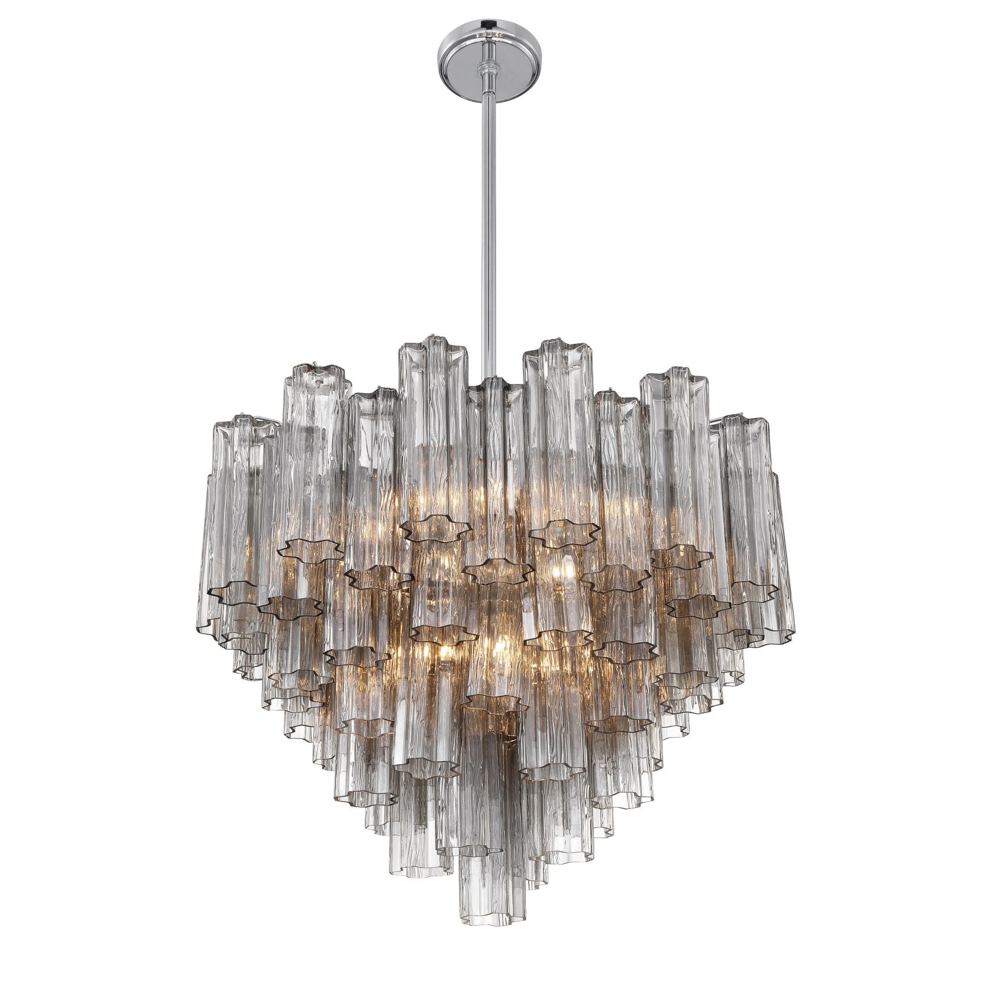 Addis 26.75'' Polished Chrome Chandelier Gray 26.75"W x 21.5"H x 26.75"D
