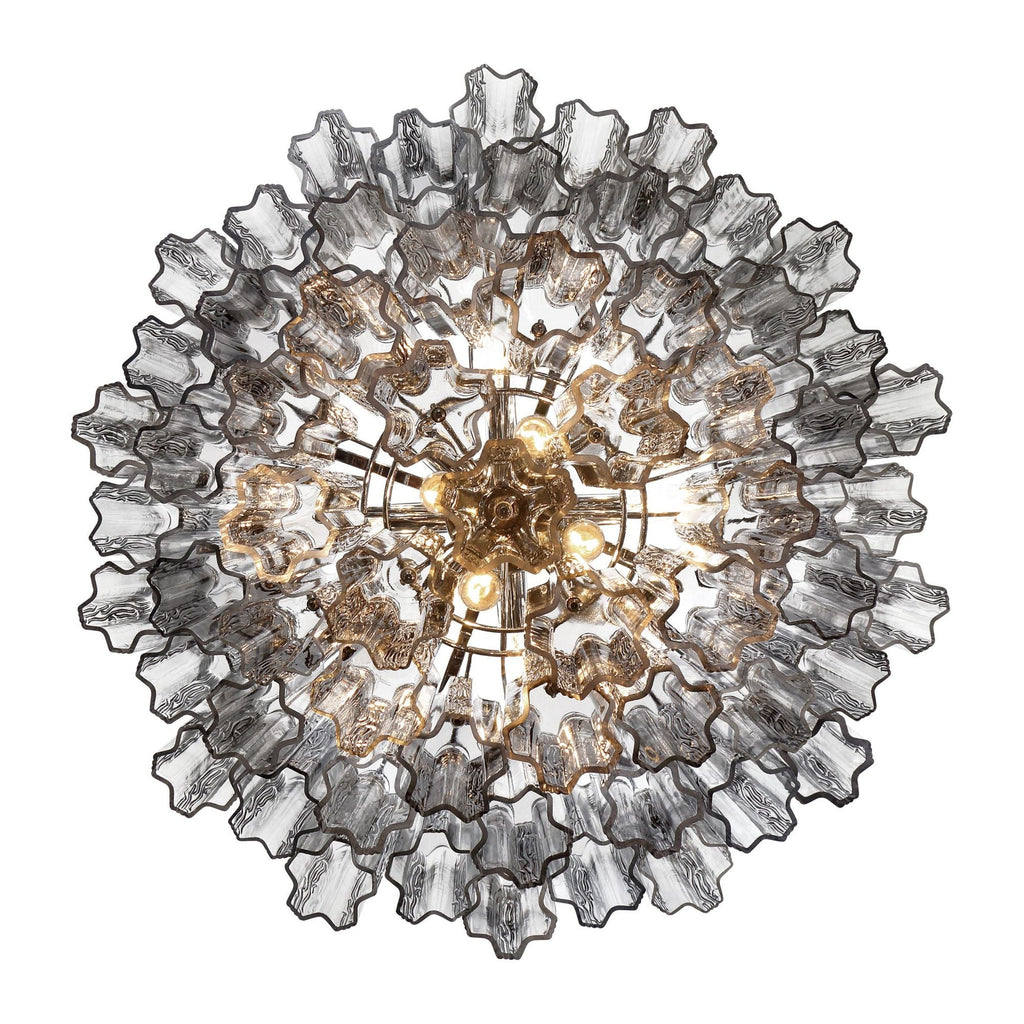 Addis 26.75'' Polished Chrome Chandelier Gray 26.75"W x 21.5"H x 26.75"D