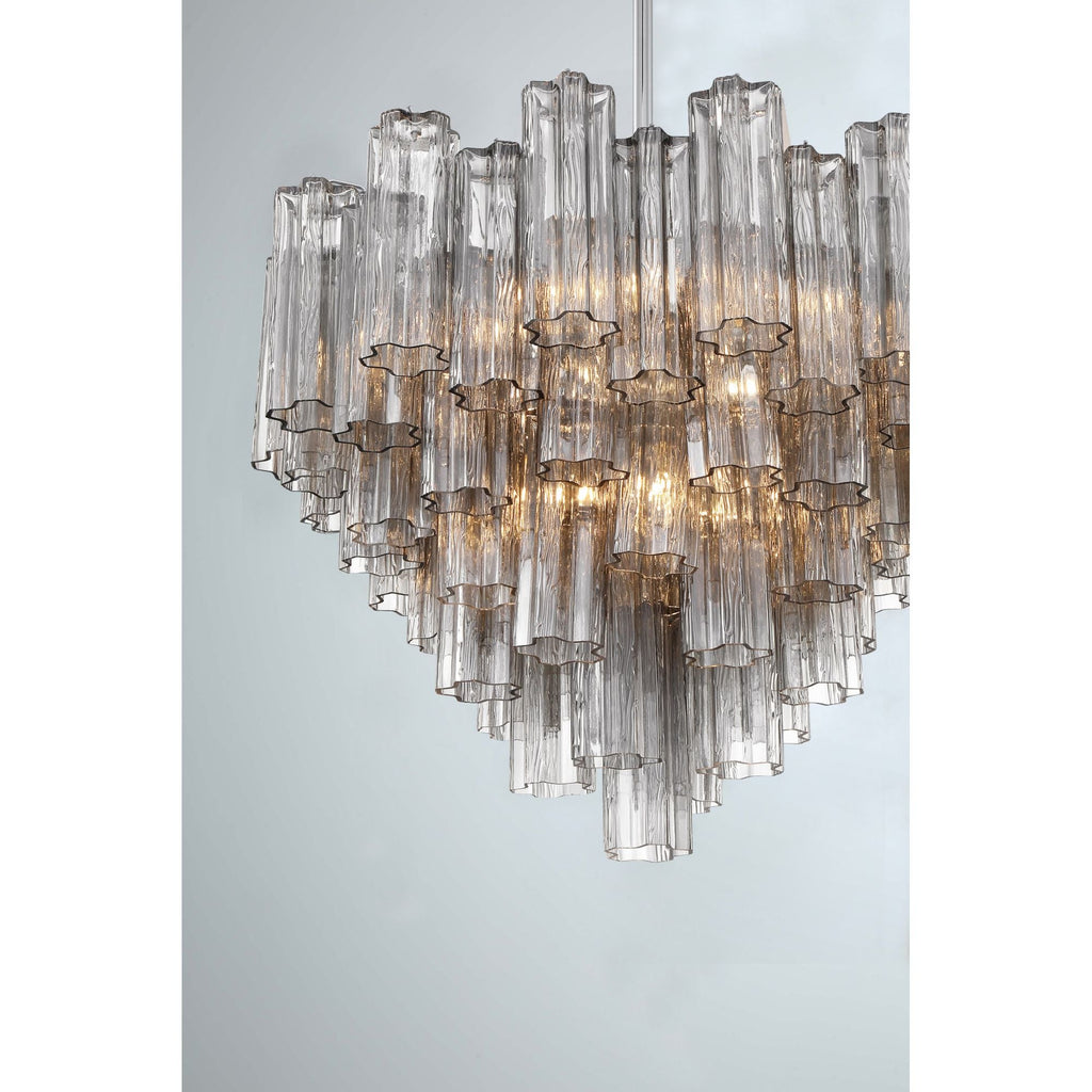 Addis 26.75'' Polished Chrome Chandelier Gray 26.75"W x 21.5"H x 26.75"D