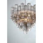 Addis 26.75'' Polished Chrome Chandelier Gray 26.75"W x 21.5"H x 26.75"D