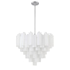 Addis 26.75'' Polished Chrome Chandelier White 26.75"W x 21.5"H x 26.75"D