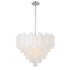 Addis 26.75'' Polished Chrome Chandelier White 26.75"W x 21.5"H x 26.75"D