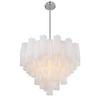 Addis 26.75'' Polished Chrome Chandelier White 26.75"W x 21.5"H x 26.75"D