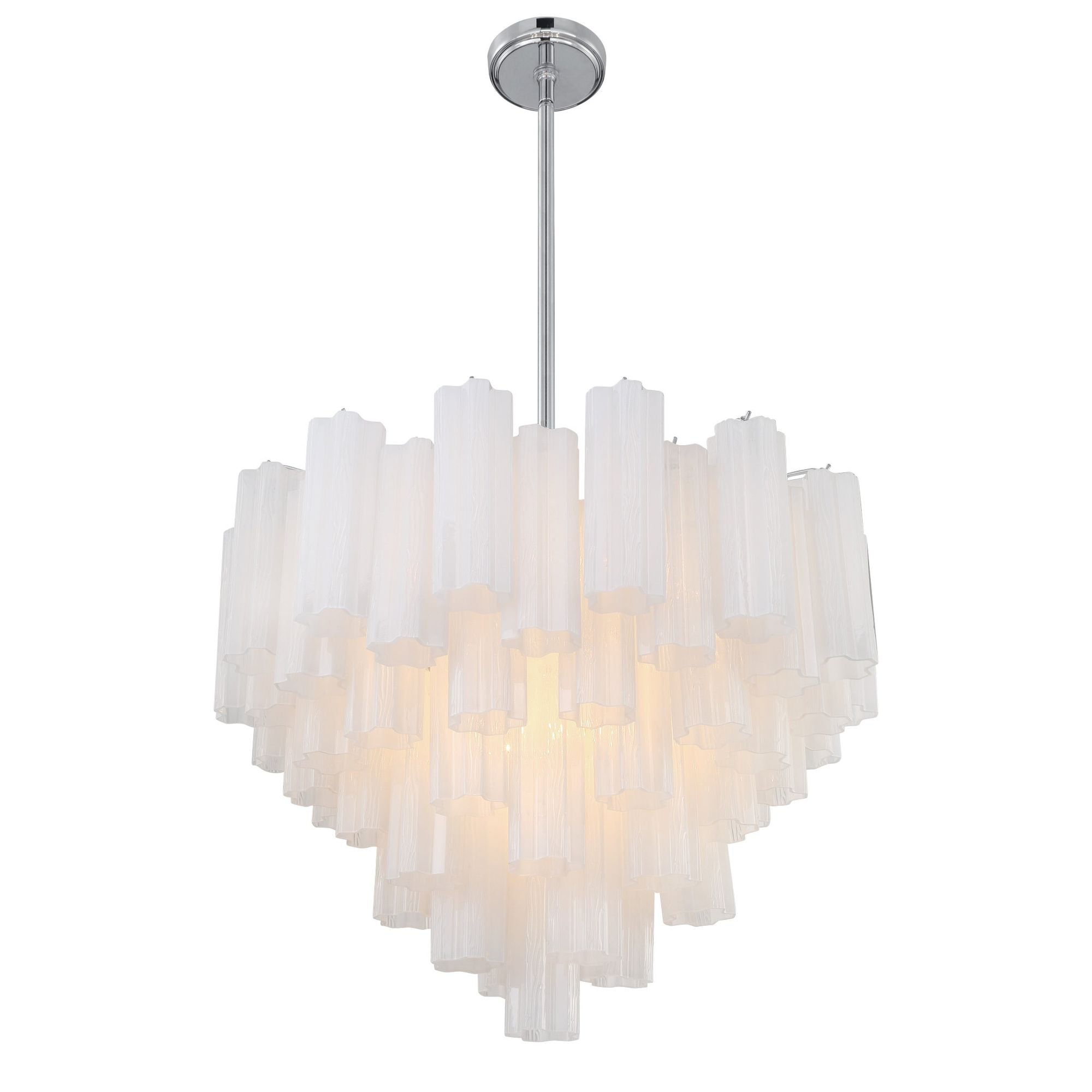 Addis 26.75'' Polished Chrome Chandelier White 26.75"W x 21.5"H x 26.75"D