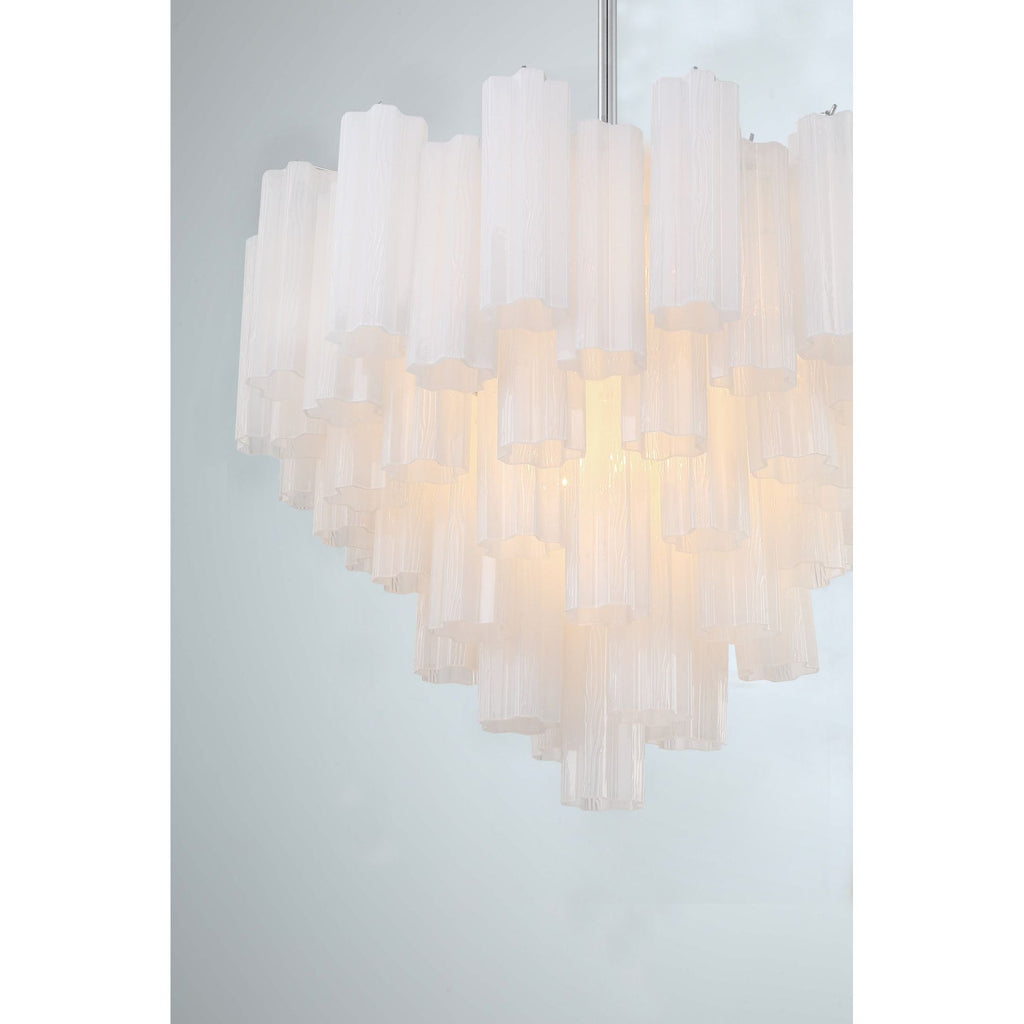 Addis 26.75'' Polished Chrome Chandelier White 26.75"W x 21.5"H x 26.75"D