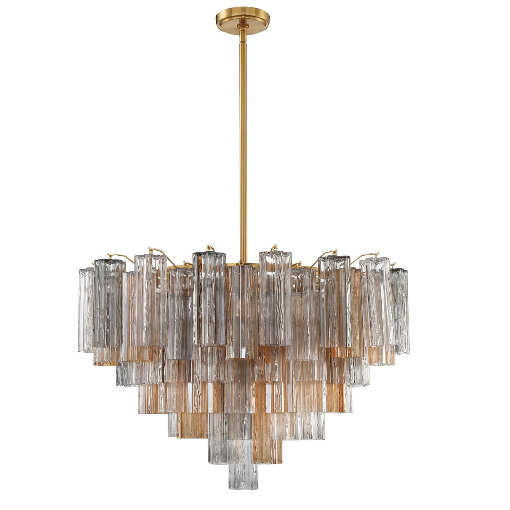Addis 32'' Aged Brass Chandelier Multi 32"W x 21.5"H x 32"D